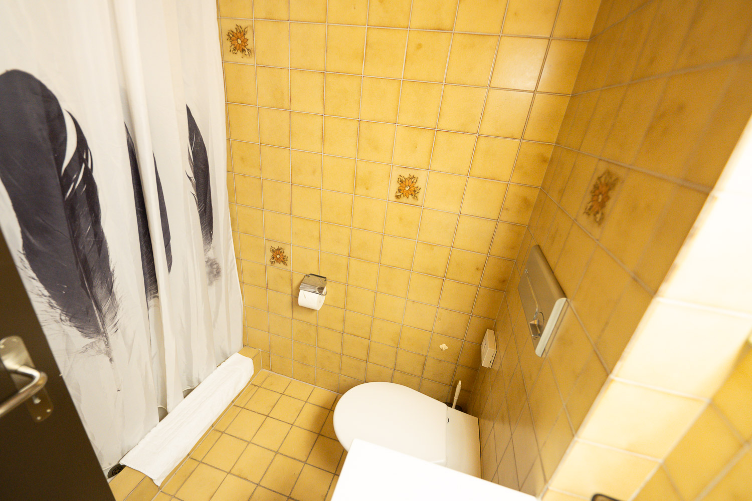 WC und Dusche im Doppelzimmer